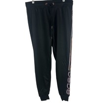 Bebe Sport Womens Jogger Pants Black Cotton/Polyester Blend Size L - $18.50