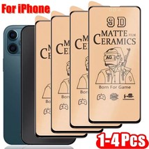 1-4pcs Soft Matte Ceramic Film Screen Protector for iPhone 14 13 12 Pro Max 11 X - £5.77 GBP