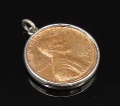 925 Sterling Silver - Vintage Lucky Penny Coin Pendant - PT21536 - £29.82 GBP