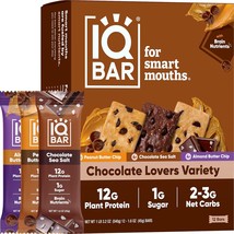 Brain And Body Plant Protein Bars - Chocolate Lovers Variety - 12 Count, Low Car - $33.99