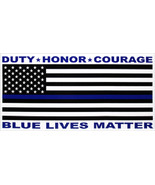 Police Lives Matter Duty Honor Courage Decal Vinyl Bumper Sticker (3.75&quot;... - £9.07 GBP