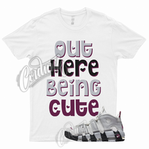 CUTE TShirt for Air More Uptempo Mulberry Grey White Bordeaux Maroon Max Plus 1 - £18.53 GBP+