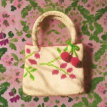 Handmade Beige Cherry Women&#39;s  CHIC Hand Bag  - £71.32 GBP