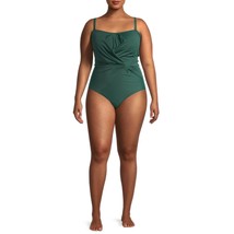 Nicole Miller Studio Plus Size One-Piece Bandeau Ruched Swimsuit Nwt 1X - £22.20 GBP