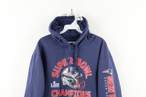 Fanatics Mens XL Thrashed Super Bowl LIII New England Patriots Football Hoodie Item image 2
