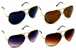 Xl Oversized Pilot Aviator Sunglasses Classic Casual Retro Designer Fashion Vtg - £7.04 GBP