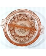 Vintage Indiana DIVIDED RELISH DISH Pink Depression Glass  7” in Diameter - £5.91 GBP