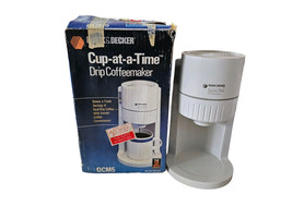 Vintage Black &amp; Decker CUP-at-a-TIME Single Serve Drip Coffee Maker White DCM5 - $28.50