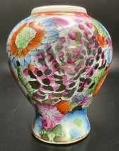 Chinese Handpainted Porcelain Vase Floral - £35.20 GBP