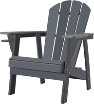 Adirondack Chairs, All-Weather Adirondack Chair, Fire Pit Chair (Classic, Grey) - £159.76 GBP