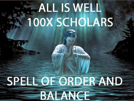 100X 7 SCHOLARS ALL IS WELL BALANCE AND ORDER EXTREME MAGICK RING PENDANT - $29.93