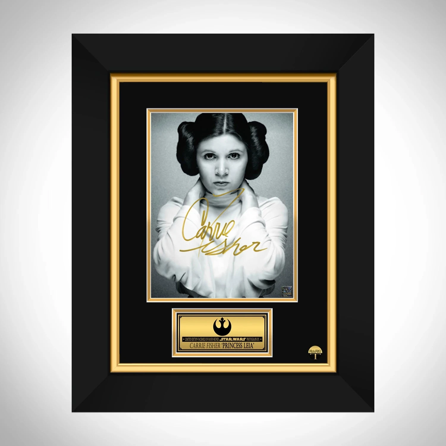 Star Wars Princess Leia Black &amp; White Photo Limited Signature Edition Studio Lic - £161.66 GBP