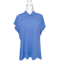 Adidas Womens XL Blue Short Sleeve ClimaCool Polo Shirt Lightweight Active - $14.83