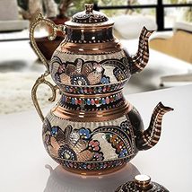 LaModaHome Handmade Original Copper Turkish Tea Pot Kettle - £63.31 GBP