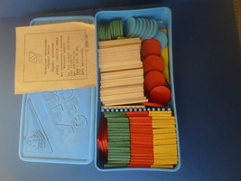 Vintage USSR Soviet Red Star Wooden Toy Game Learing to Count wood 1983 w/ Label - £24.72 GBP