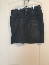 1 Pc Sonoma Women&#39;s Blue Jean Skirt Zip Button Pockets Size 12 - $34.05