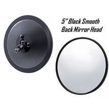 5&quot; Black Smooth Exterior Door Round Rear View Mirror Head 1947-1972 Chev... - £6.85 GBP
