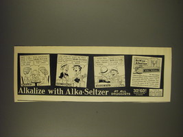 1937 Alka-Seltzer Medicine Ad - Alkalize with Alka-Seltzer at all druggists - $18.49