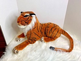 Fun &amp; Fun Toy Realistc Tiger Large Jumbo Huge Plush Stuffed Animal Toy 23 in L - £31.57 GBP