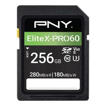 256Gb Elitex-Pro60 Uhs-Ii Sdxc Memory Card - 280Mb/S Read, U3, V60, 4K Uhd, Full - £83.92 GBP