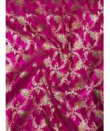 Banarasi Brocade Fabric Pink &amp; Gold Fabric, Wedding Brocade Fabric - NF121 - £16.11 GBP+