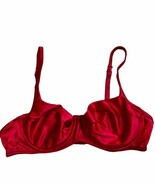 Victoria&#39;s Secret Vintage Shiny Second Skin Satin Red Bra 34B - $65.09 CAD