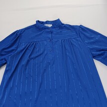 VTG Aimee Of California Pullover Blouse Top Blue Women's XL 3/4 Sleeve Chest 45" image 11
