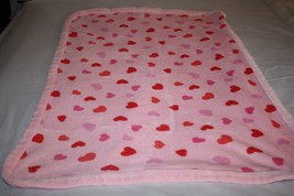 An item in the Baby category: Baby Girls Blanket Babies Alley Pink Hearts Thick Plush Soft 30"x40" Security