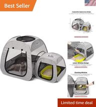 Portable Cat Playpen, Trapezoidal Design for Better Standing, Foldable P... - $85.37