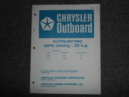 1968 Chrysler Hors-Bord 20 HP Parties Catalogue Autolectric - £19.75 GBP
