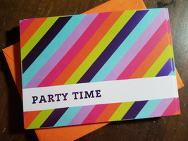Party Invitations - 10 Classic Notecards Hallmark Purple Rainbow Birthday Summer - £2.34 GBP