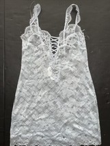 NWT Victoria&#39;s Secret L MINI SLIP dress Blue Mint lace BRIDAL I DO bride - $98.99