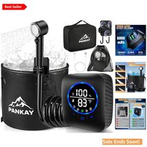 Portable Camping Shower with XL Foldable Bucket and Adjustable Pressure ... - $73.21
