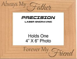 Always My Father Forever My Friend Engraved Wood Picture Frame -Dad Son ... - £19.17 GBP+