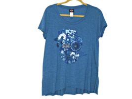 Harley Davidson New Orleans Louisiana Womens Blue Floral Graphic T-Shirt... - £18.94 GBP