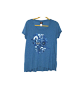 Harley Davidson New Orleans Louisiana Womens Blue Floral Graphic T-Shirt... - £18.84 GBP