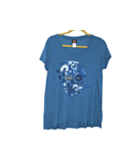 Harley Davidson New Orleans Louisiana Womens Blue Floral Graphic T-Shirt... - £18.07 GBP