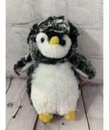 Douglas Cuddle Toys #1503 small plush beanbag penguin black gray white mini toy - $9.89