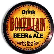 BONVILLAIN BEER and ALE BREWERY CERVEZA WALL CLOCK - $29.99