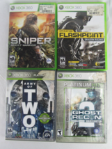 Xbox 360 Lot x4 Video Games Shooter Recon Flashpoint Army Sniper All Complete! - £24.16 GBP