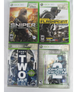 Xbox 360 lot x4 Video Games shooter RECON FLASHPOINT ARMY SNIPER all com... - £24.18 GBP