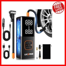 High-Speed 180PSI Portable Air Compressor with Emergency Light - Must-Ha... - $64.98