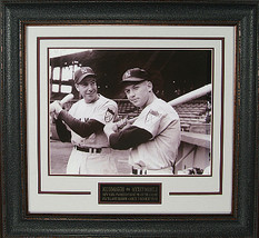 Joe DiMaggio &amp; Mickey Mantle unsigned New York Yankees 11X14 Photo Framed V-Groo - £127.39 GBP