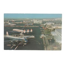 Vintage 1954 Los Angeles International Airport LAX Postcard United TWA A... - $10.42