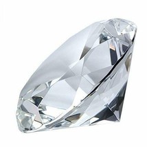 Crystal Glass  Diamond Shape Clear Finish Paperweight Home Office School... - $21.85
