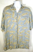 Columbia Men&#39;s Shirt Large Fish Graphic Button Down Short Sleeve  - $26.42