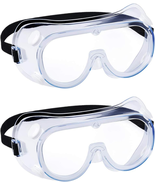 Adjustable Lightweight Anti-Fog Safety Goggles - 2 Pack, White - €21,94 EUR