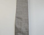 Geoffrey Beene Black/White Ridge Pattern Neck Tie, 75% Silk - $9.49