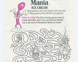 Baskin Robbins Flavors of the Month Macadamia Mania Sheet 1982 - $17.82