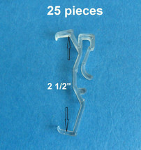 25 pcs 2 1/2 Inch CLEAR Valance Clips Faux &amp; Wood Horizontal Blinds Part... - £16.70 GBP